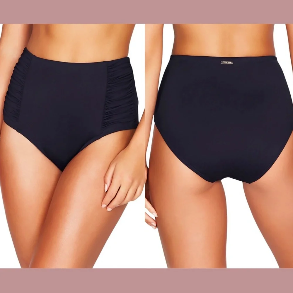 NEW Sea Level‎ [ 16 US ] High Waist Gathered Side Bikini Bottoms Blue